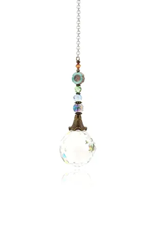 Elegant Handmade Crystal SunCatcher (40mm) Crystal Hanging for Windows, Garden, Gift, Family, Friends, Mom, Aunt, Grandma (Qty of 1, Length: 18 inches) | 2 Dirty Birds Boutique