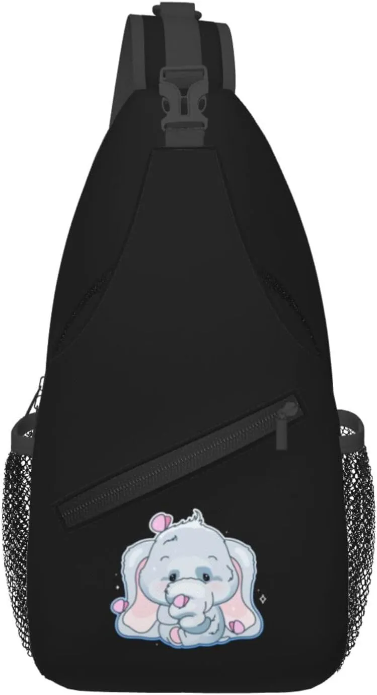 Elephant Crossbody Bags For Women Men Chest Backpack Gym Shoulder Bag Travel Outdoor Sports Casual Crossbody Bags