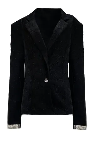 EMBROIDERED TEXTURED BLAZER