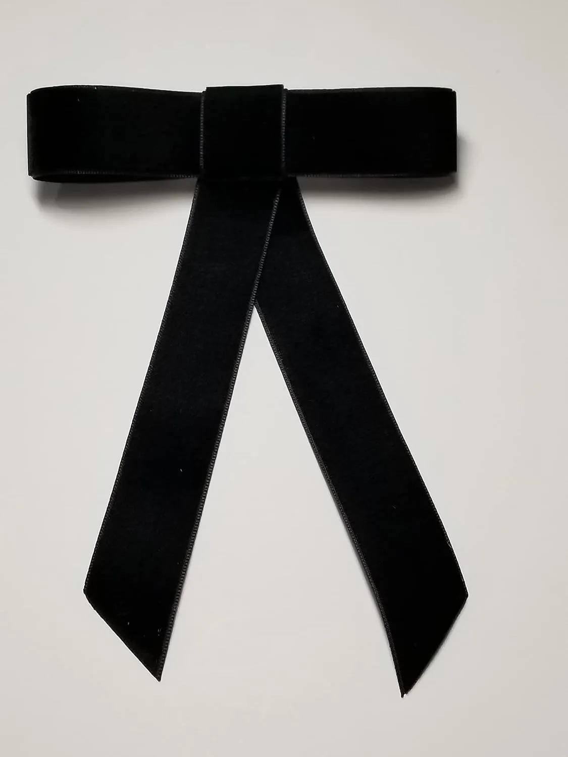 EmilyRose Couture Large Velvet Hair Bow Collection (Barrette, Black)
