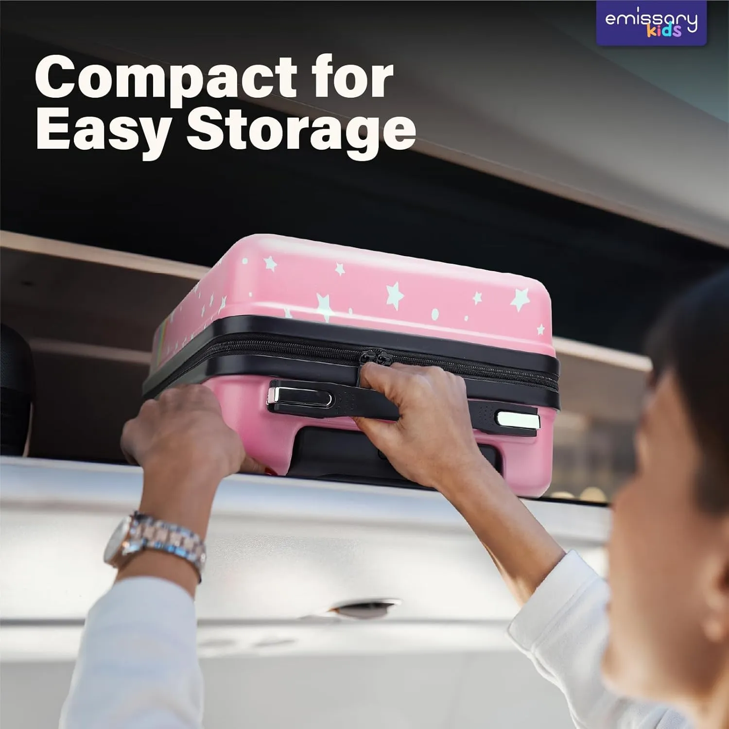 emissary Unicorn Kid’s Luggage Set for girls, 16" Hardside Kids Luggage with Spinner Wheels, Carry on Toddler Suitcase Travel Rolling Luggage Airline Approved