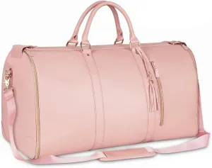 Emmafy Travel Smart-The Roomier Carry-On & Garment Duffle Bag, Pink