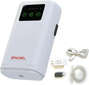 ENGEL Ultra Quiet Lithium-Ion USB Rechargeable Live Bait Aerator Pump & Bubbler with Universal Clip fits Most Bait Buckets (White)