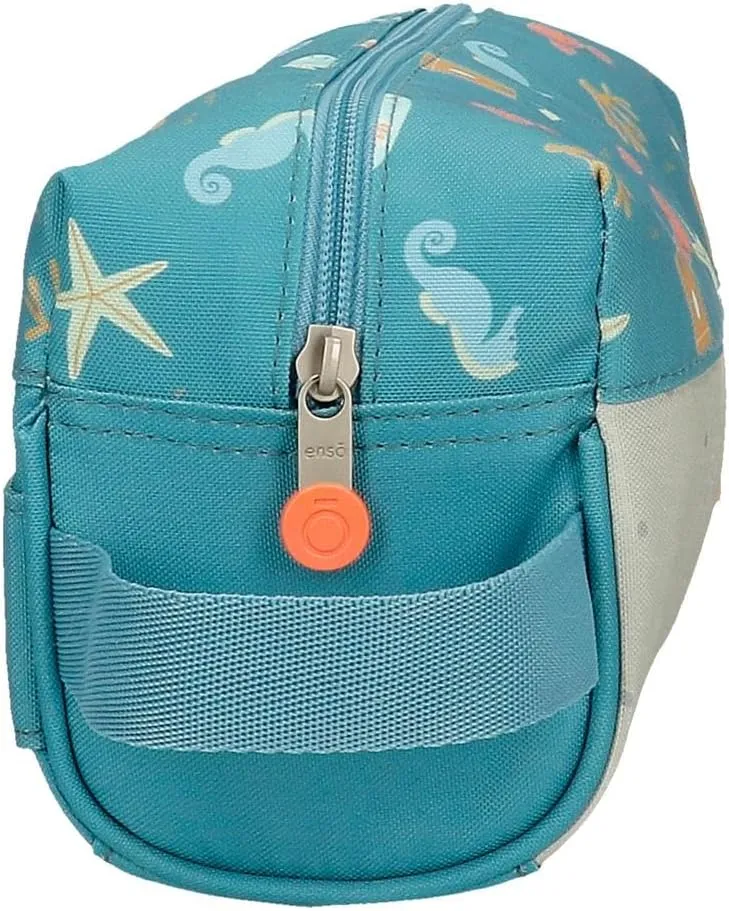 Enso Mr Crab Kinderrucksack, Schulrucksack, aus Polyester, doppelte multidirektionale Schwenkräder, mehrere Möglichkeiten, es zu benutzen., Blue, Adaptable Toiletry Bag