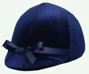 Equestrian Riding Helmet Cover - Navy Velvet
