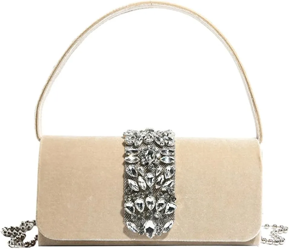 Evening Bag for Women Rhinestone Clutch Bag Sparkly Crystal Handbag Bridal Wedding Purse Glitter Shoulder Bag