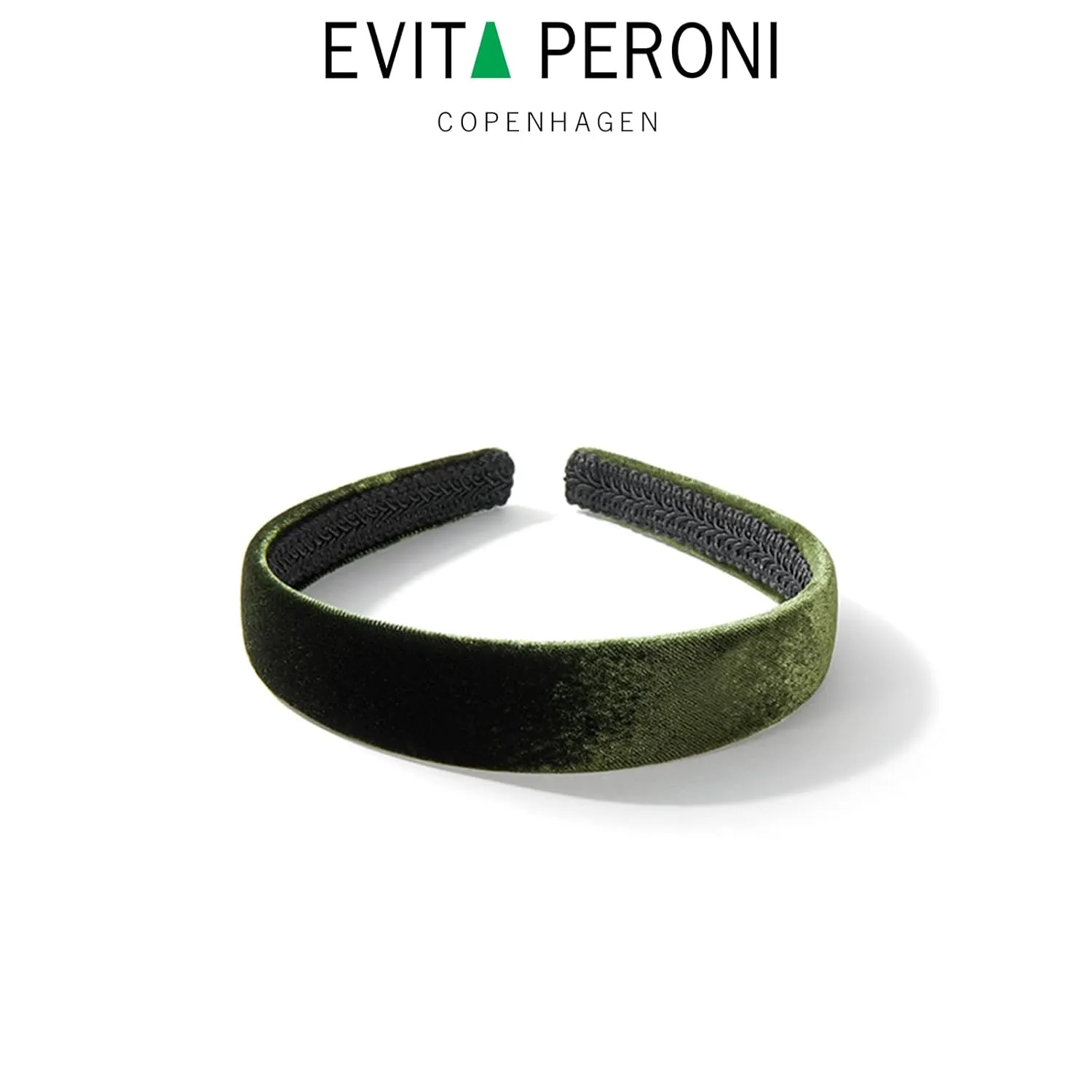 EVITA PERONI Thin Brown Velvet Headbands for Women Fashion Headband No Slip Soft Hairband Comfortable HairBands for Women Girls Winter Hair Accessories