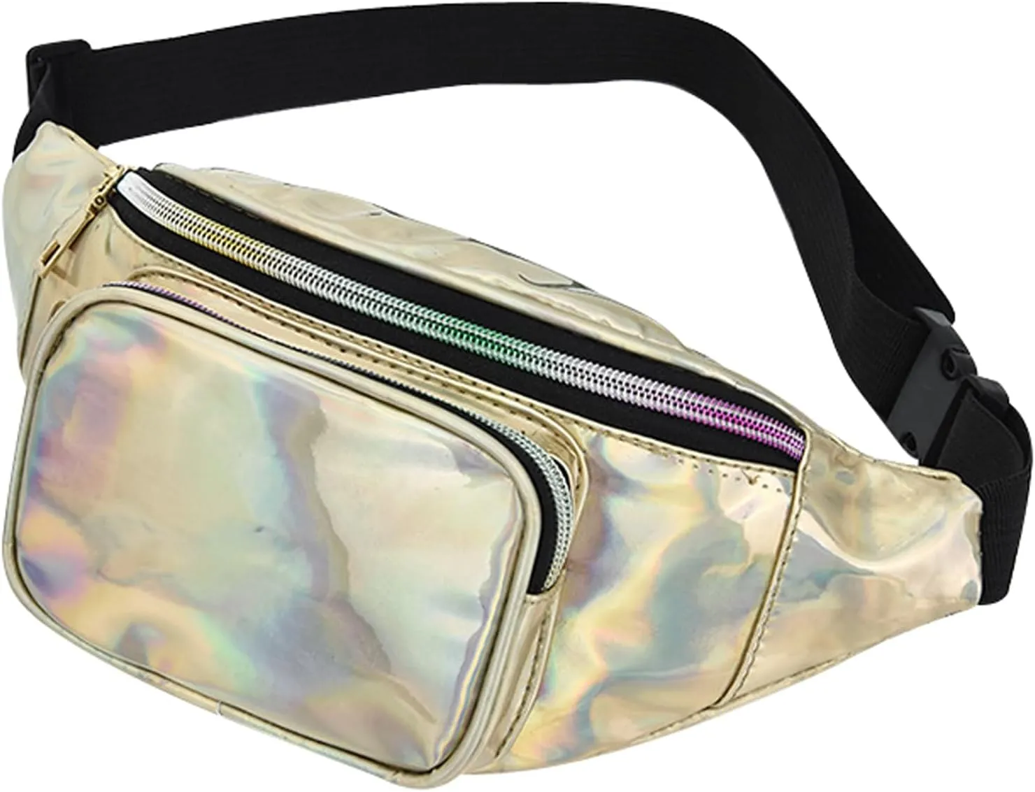 eYLun Women Fanny Pack Belt Bag Crossbody Waist Bag Bum Bag Waterproof Traveling Waist Bag Pack Gold