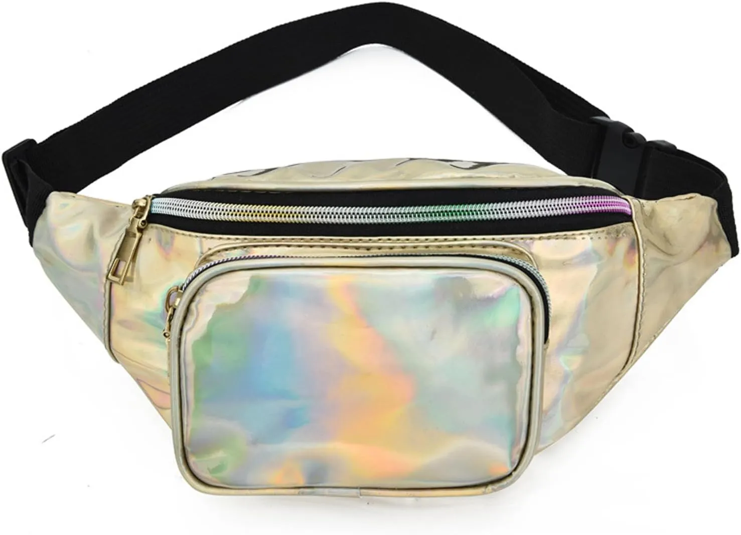 eYLun Women Fanny Pack Belt Bag Crossbody Waist Bag Bum Bag Waterproof Traveling Waist Bag Pack Gold