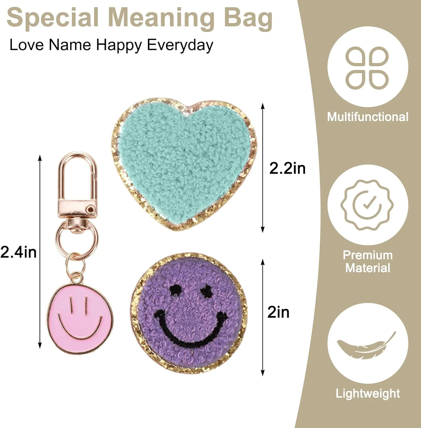 Fanny Pack for Girls 4-14, Nylon Kids Crossbody Bag Belt Bag with Keychain, Cream (Cream L)
