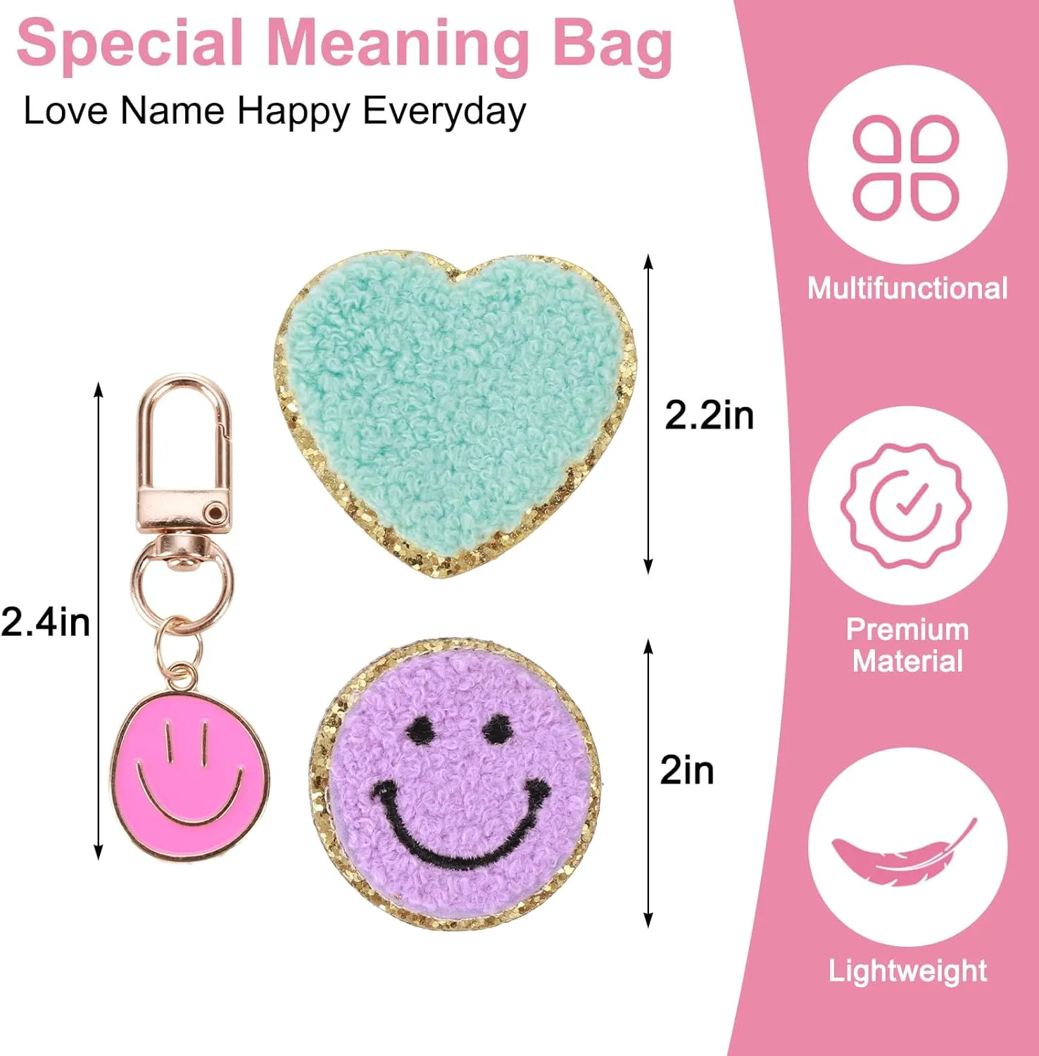 Fanny Pack for Girls 4-14, Nylon Kids Crossbody Bag Belt Bag with Keychain, Party Waist Bags for Kids Teens Girls, Personalized Gifts for Birthday Party Christmas, Pink P