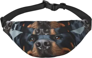 Fanny Pack for Women Men Crossbody Waist Packs Rottweiler dogs tongue head Belt Bag Hip Bum Bag for Running Hiking