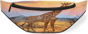 Fanny Pack for Women Men Waist Pack Animal Giraffe Crossbody Bag with Adjustable Straps for Hiking Running Walking Travel Cycling