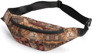 Fanny Packs for Women Men Belt Bag Gears And Steam Pipes Sling Bag Waterproof Crossbody Bag Fashion Waist Packs