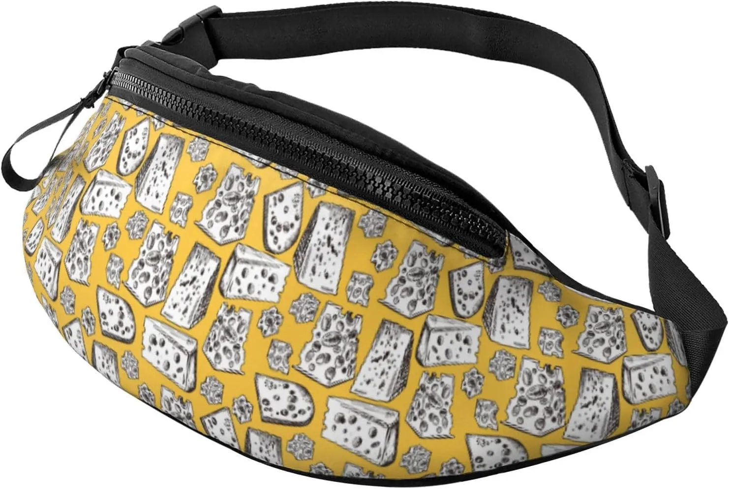 Fanny Packs for Women Men, Cute Cheese Bread Waist Bag Crossbody Bags for Women Men, Cross Body Bag