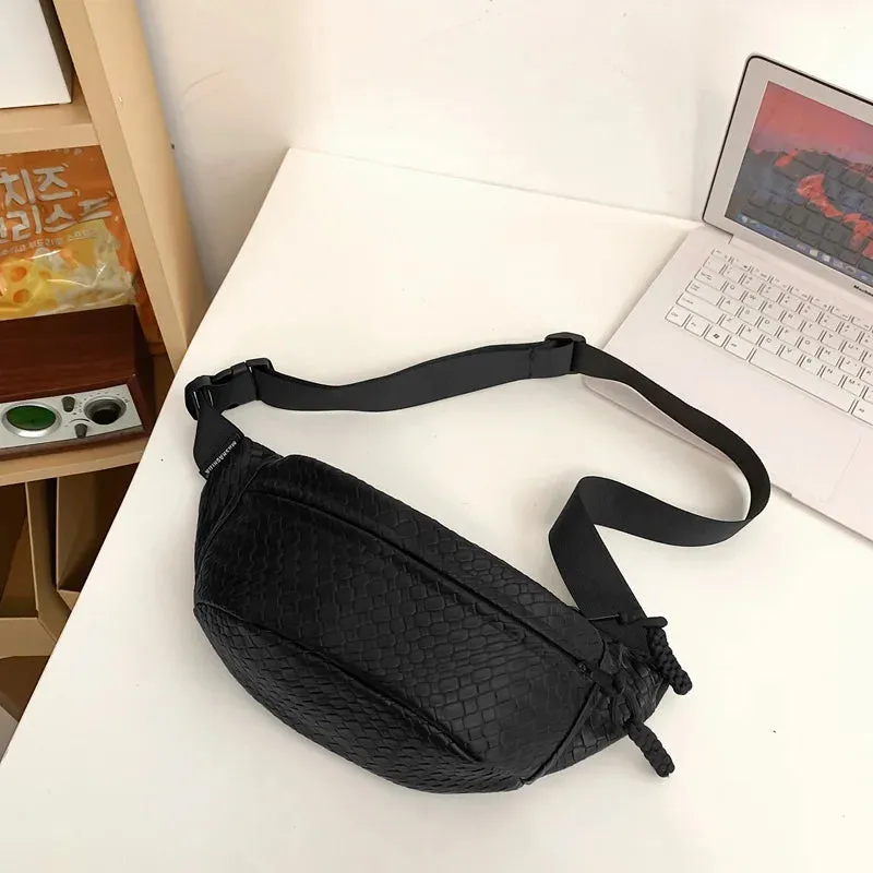 Fanny Packs Woven Pattern Cross-body Bags
