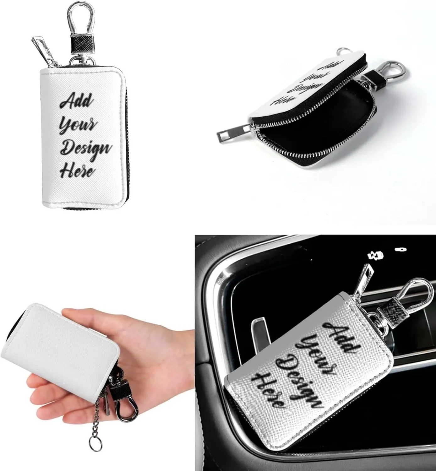 Fashion Ladies Crossbody Handbag Set Shoulder Bag PU Leather Car Key Holder Bag 2 Pieces Bucket Bag for Women