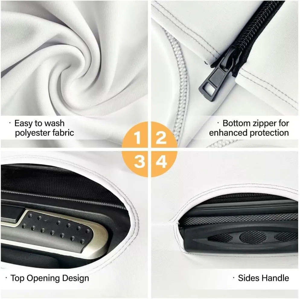 Fashion Luggage Cover, Lightweight Travel Suitcase Covers with Zippered Bottom Design Portable Protectors Easy to Carry for Long/Short-Term Travel Beach