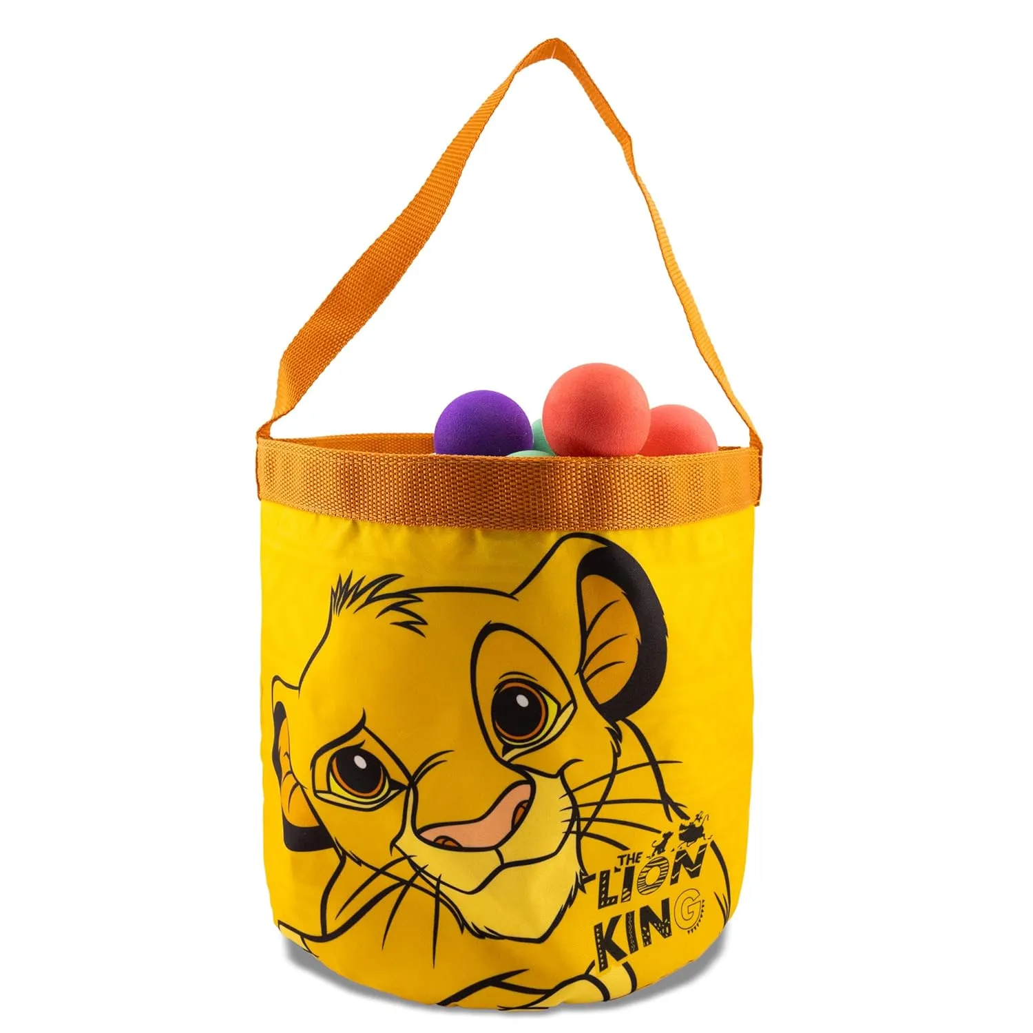 Fast Forward Disney Lion King Easter Baskets for Kids | Lion King Toy Storage Kids Easter Bucket Tote Bag for Girls, Boys, Unisex | Cute Soft Gift Basket Bucket Trick or Treat Bag