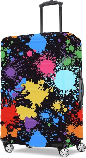 FIRST WAY Luggage Cover Protector - Anti-Scratch Suitcase Cover for Travel - Protects Against Dirt and Wear, Fits 27"-30" Luggage Graffiti