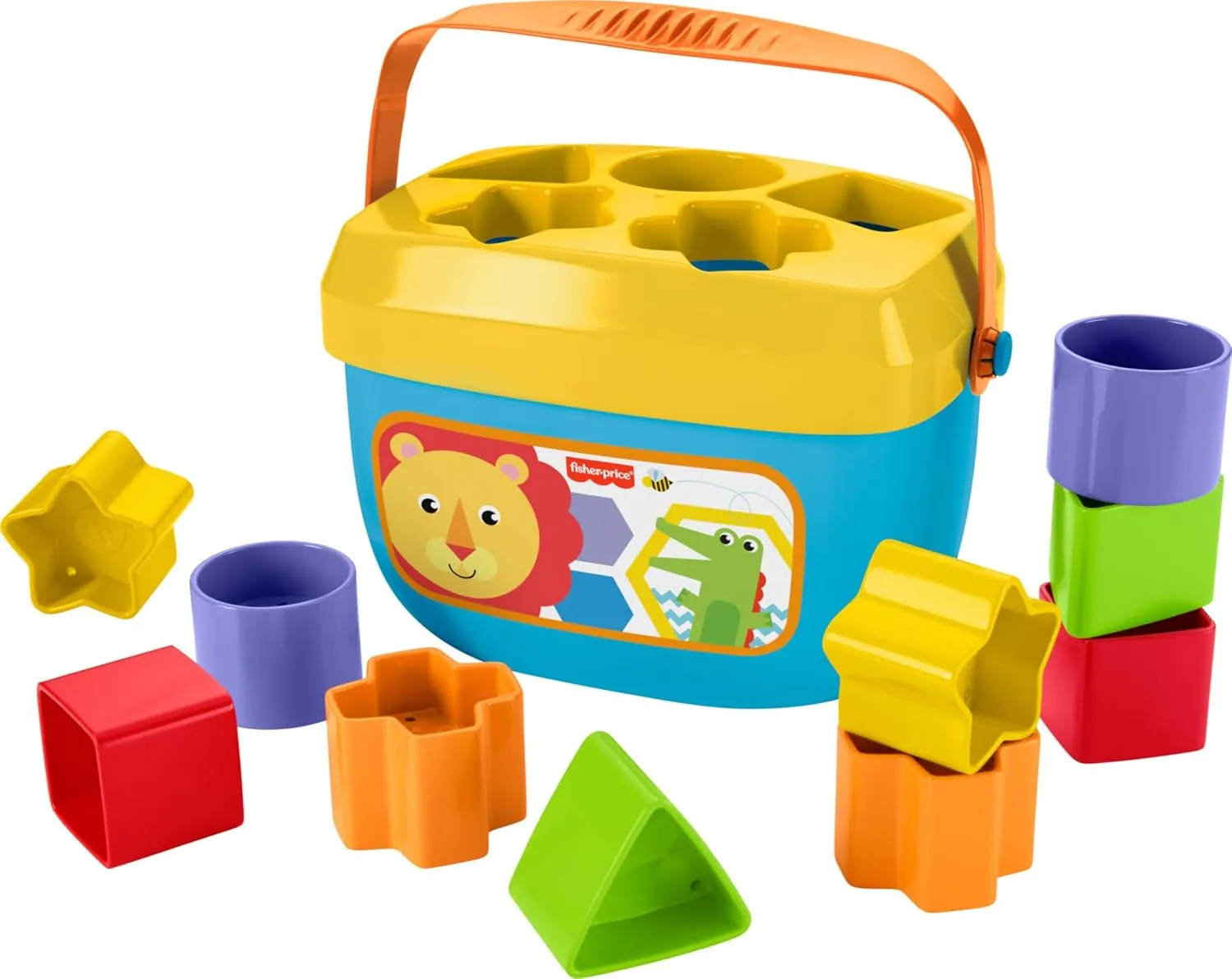 Fisher-Price Infant Toy Set, Baby’s First Blocks (10 Shapes) and Rock-a-Stack Ring Stacking Activity for Ages 6  Months​ (Amazon Exclusive)