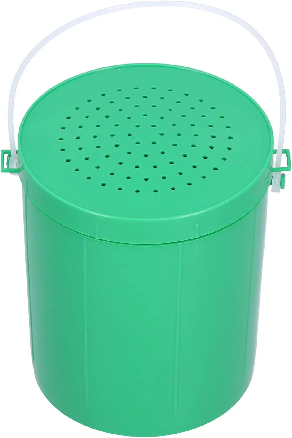 Fishing Bait Bucket, Plastic Lure Earthworms Bucket Breathable Vent Tackle Box with Handle Ventilated Storage for and Leeches