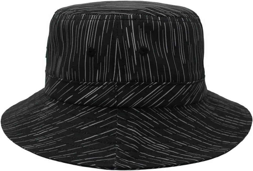 Fits Y'all Microfiber Packable Rain Pattern Bucket Hat: Stain & Water Repellent, Quick Dry, for All Genders