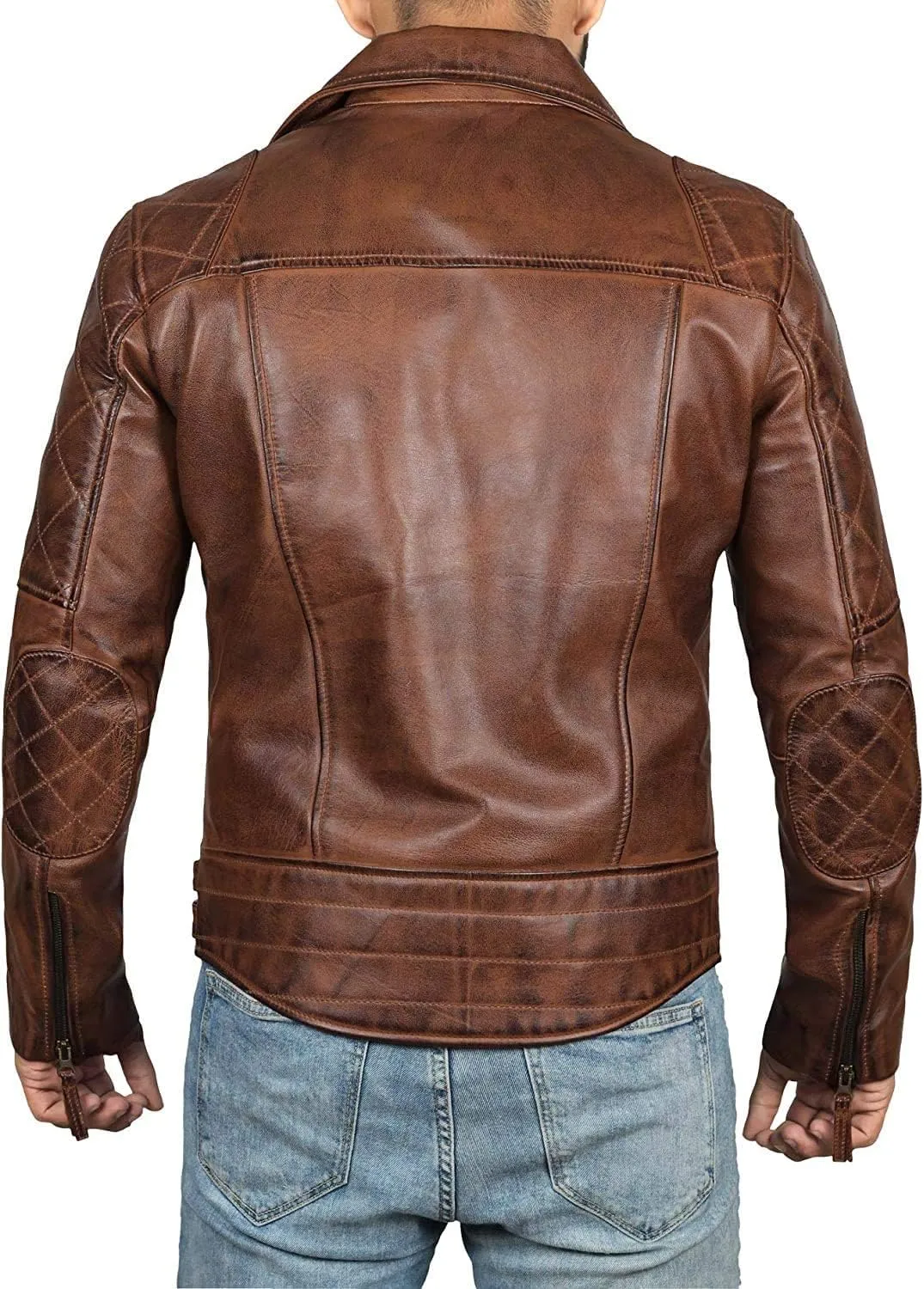 fjackets Asymmetrical Style Men's Leather Jacket - Premium Lambskin Leather Jackets Men