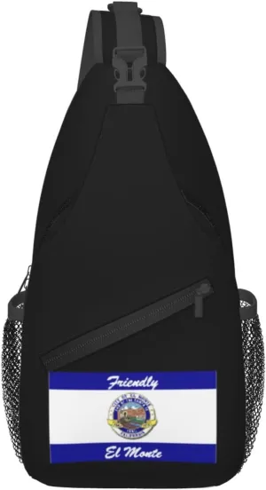Flag Of El Monte, California Crossbody Bags For Women Men Chest Backpack Gym Shoulder Bag Travel Outdoor Sports Casual Crossbody Bags