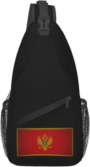 Flag Of Montenegro Crossbody Bags For Women Men Chest Backpack Gym Shoulder Bag Travel Outdoor Sports Casual Crossbody Bags