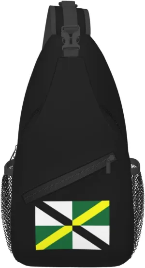 Flag Of Monterey, California Crossbody Bags For Women Men Chest Backpack Gym Shoulder Bag Travel Outdoor Sports Casual Crossbody Bags