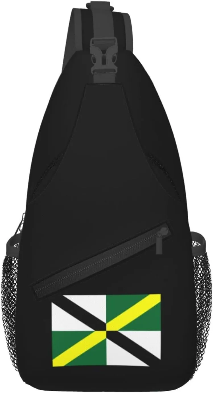 Flag Of Monterey, California Crossbody Bags For Women Men Chest Backpack Gym Shoulder Bag Travel Outdoor Sports Casual Crossbody Bags