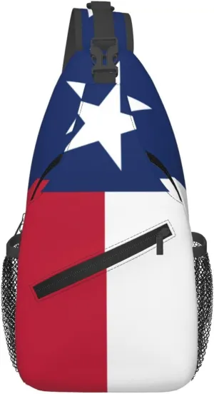 Flag of Texas Crossbody Bags For Women Men Chest Backpack Gym Shoulder Bag Travel Outdoor Sports Casual Crossbody Bags