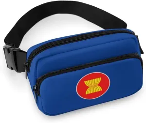 Flag of The Association of Southeast Asian Nations Unisex Mini Belt Bag with Adjustable Strap Small Fanny Pack Crossbody Chest Bag