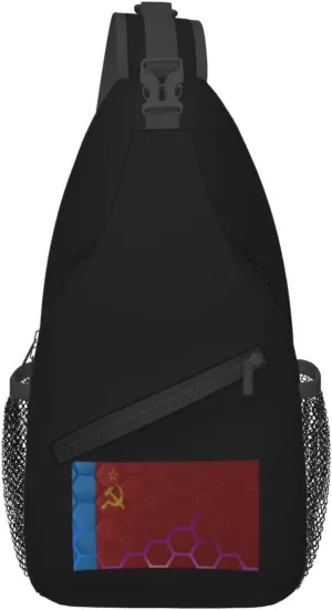 Flag Of The Russian Soviet Federative Socialist Republic Crossbody Bags For Women Men Chest Backpack Gym Shoulder Bag Travel Outdoor Sports Casual Crossbody Bags