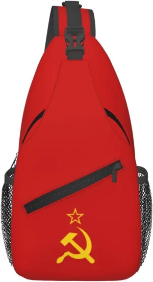 Flag of the Soviet Union Crossbody Bags For Women Men Chest Backpack Gym Shoulder Bag Travel Outdoor Sports Casual Crossbody Bags