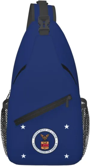 Flag of the United States Secretary of Labor Crossbody Bags For Women Men Chest Backpack Gym Shoulder Bag Travel Outdoor Sports Casual Crossbody Bags