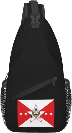 Flag of the Vice Chief of Staff of the United States Army Crossbody Bags For Women Men Chest Backpack Gym Shoulder Bag Travel Outdoor Sports Casual Crossbody Bags