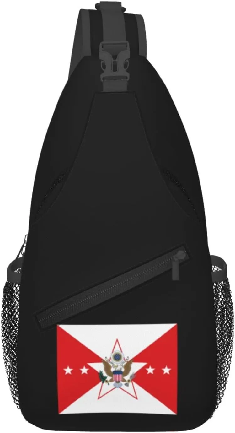 Flag of the Vice Chief of Staff of the United States Army Crossbody Bags For Women Men Chest Backpack Gym Shoulder Bag Travel Outdoor Sports Casual Crossbody Bags