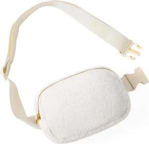 Fleece Fanny Pack for Women Men Everywhere Belt Bag with Adjustable Strap Fashion Waist Packs by Amxnx