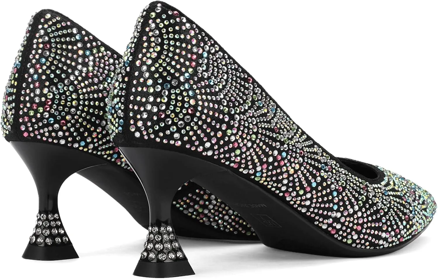 Floral High Heels for Women Stiletto Pointed Toe Pumps Closed Toe Dressy Comfortable Sexy Elegantes Faux Suede Wedding Slip On Formal Prom Sparkly 3 Inch Shoes