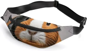 Flower Guinea Belt Bag with Adjustable Strap, Lightweight Travel Crossbody Bags, Hands-Free Mini Fanny Packs in Running Gym