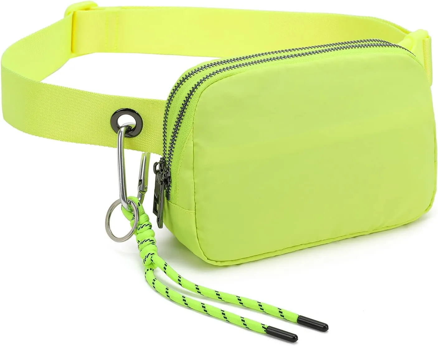 FODOKO Fanny Packs for Women Men, Fashionable Belt Bag Waist Pack for Women with Adjustable Strap, Bum Bag for Running Hiking Travel Workout (NeonGreen)
