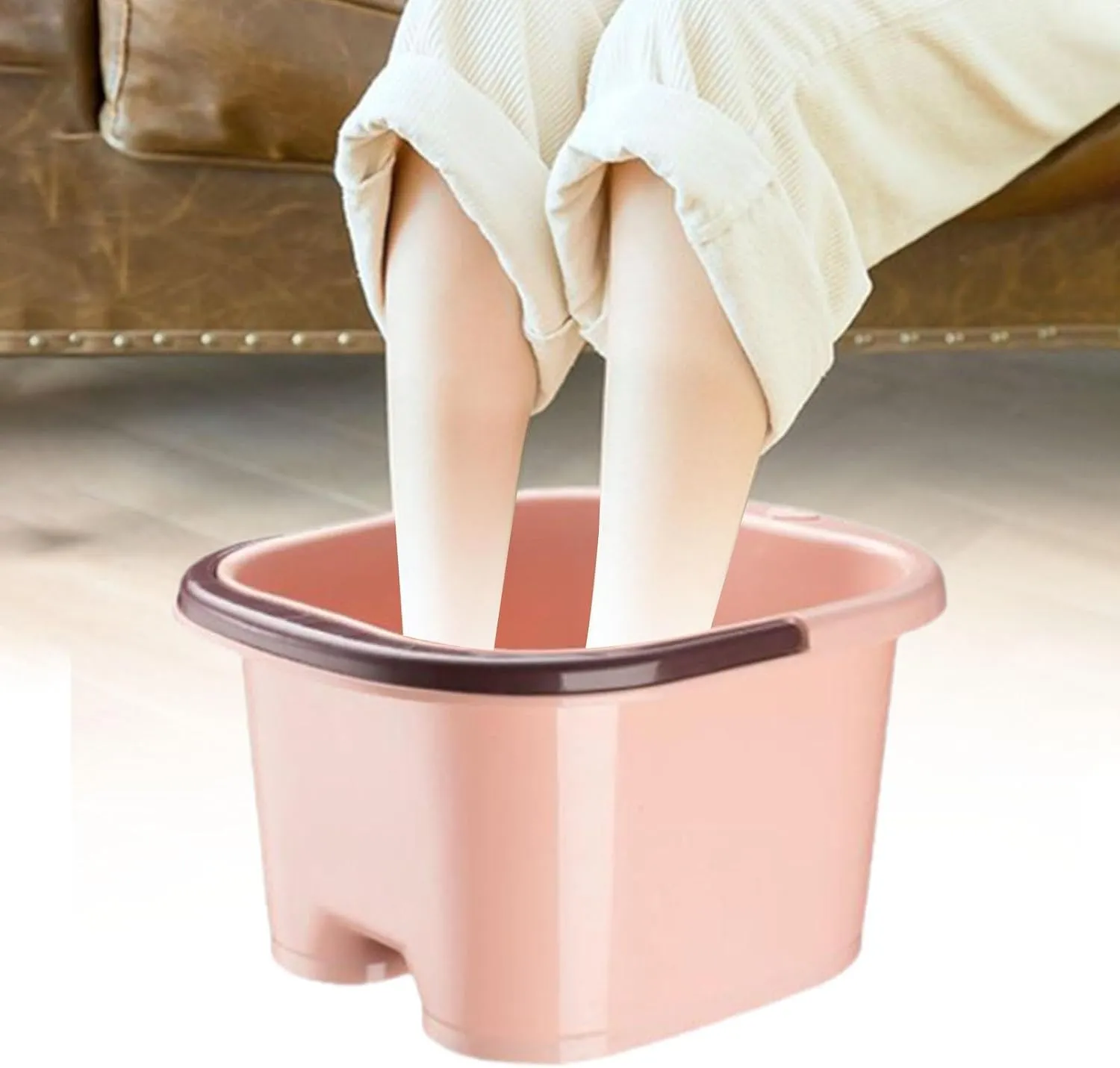 Foot Bath SPA Tub Foot SPA Basin Multifunction Women Man with Handle Sturdy Household for Soaking Home Foot Bucket Foot Bath, pink