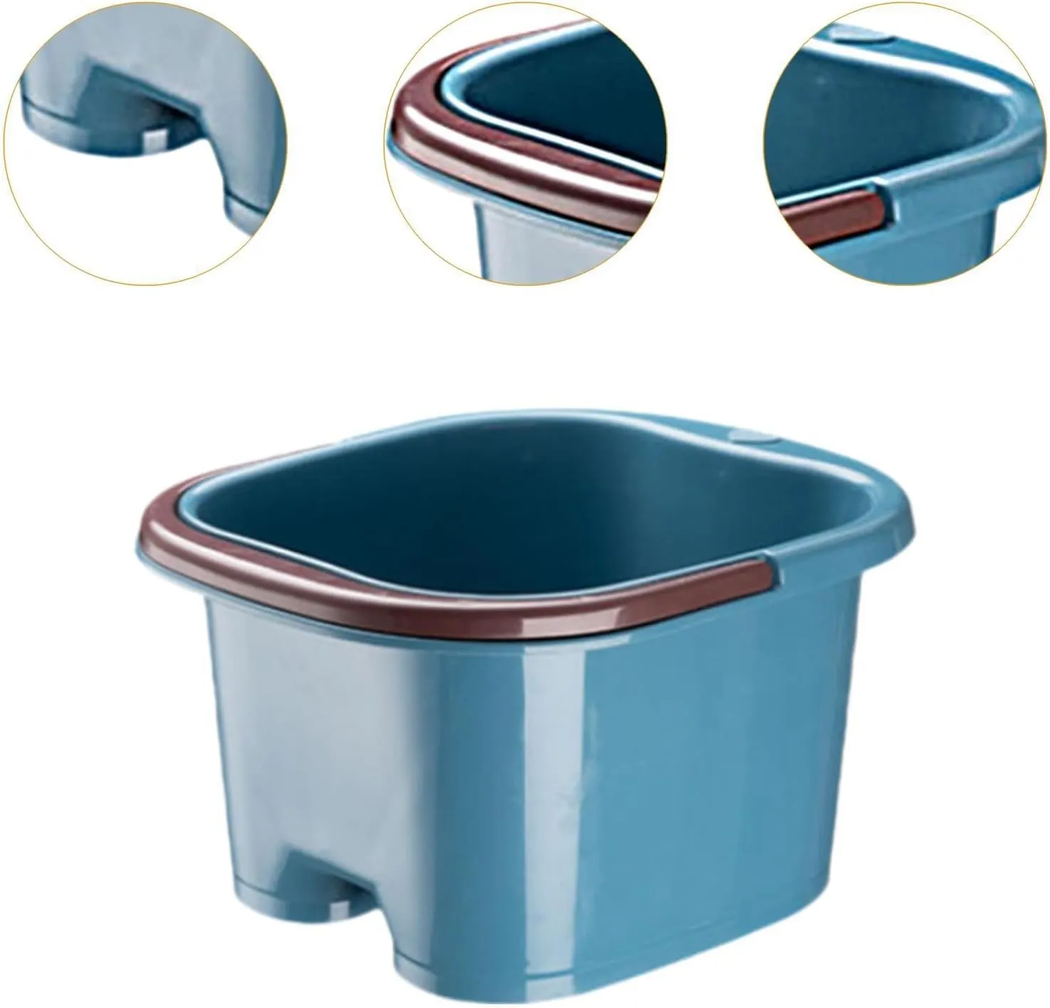 Foot Bucket Foot Bath Lightweight with Handle Household for Soaking Home Multifunctional Foot Bath Soak Tub Foot Soaking Tub, Blue