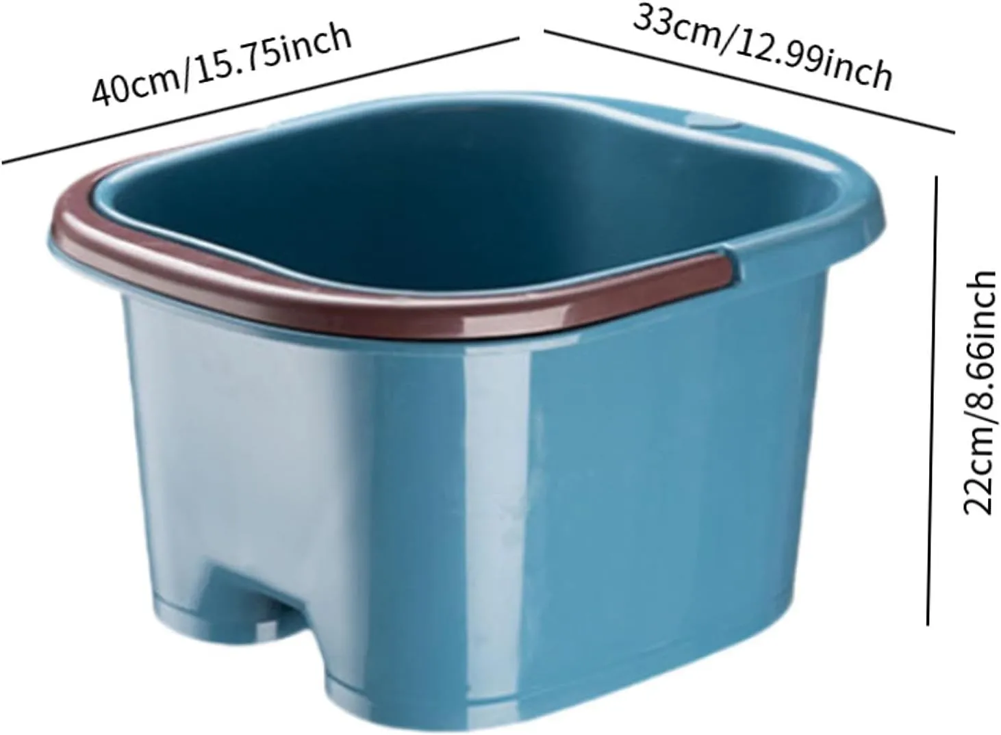 Foot Bucket Foot Bath Lightweight with Handle Household for Soaking Home Multifunctional Foot Bath Soak Tub Foot Soaking Tub, Blue