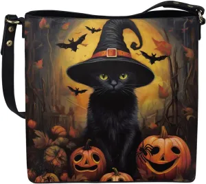 FOR U DESIGNS Bucket Bags for Women PU Leather Christmas Crossbody Bag with Adjustable Strap Cute Shoulder Bag