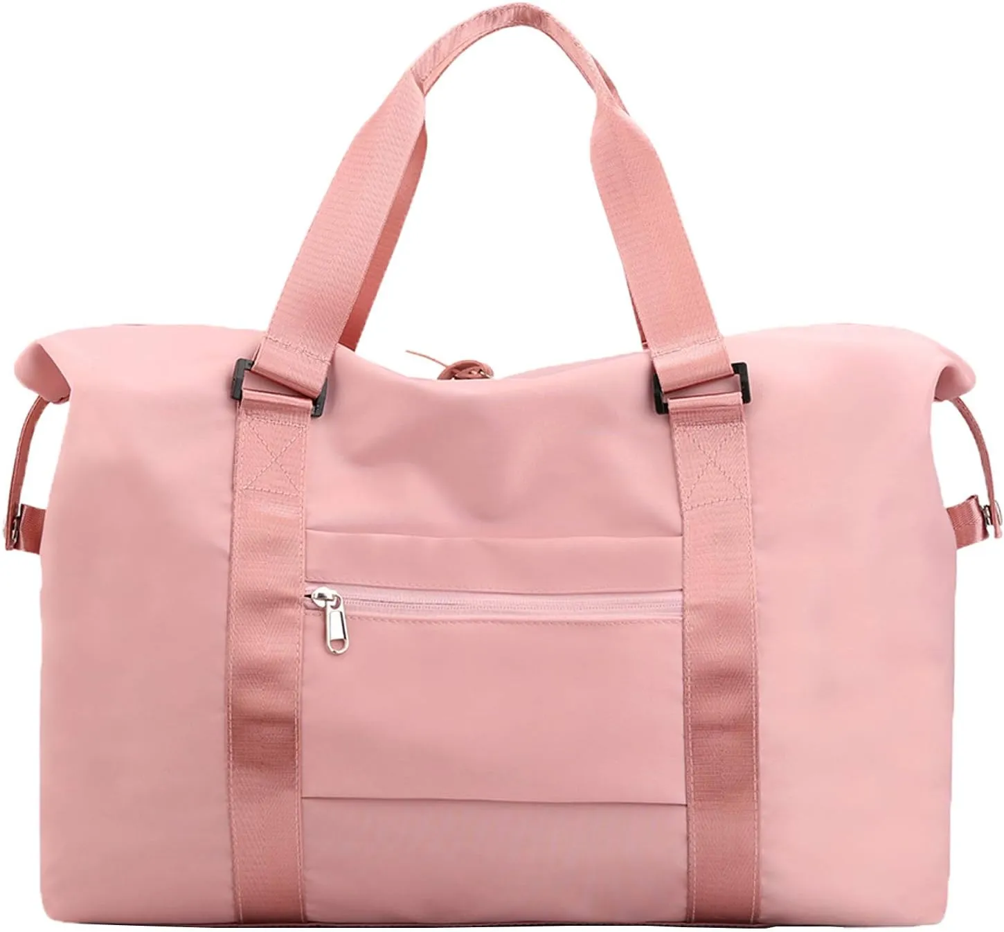 Forestfish Travel Duffel Bags For Women With Trolley Sleeve, Weekender Overnight Carry On Bag Lightwight Waterproof, Pink