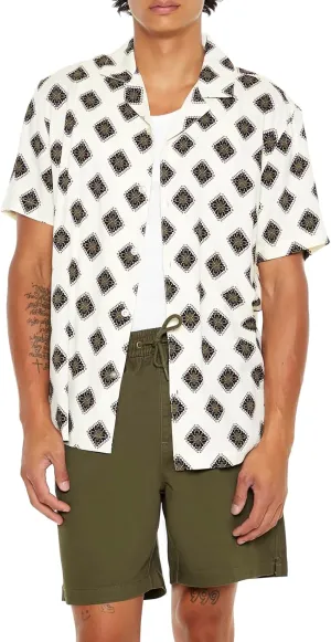 Forever 21 Men's Geo Print Rayon Shirt