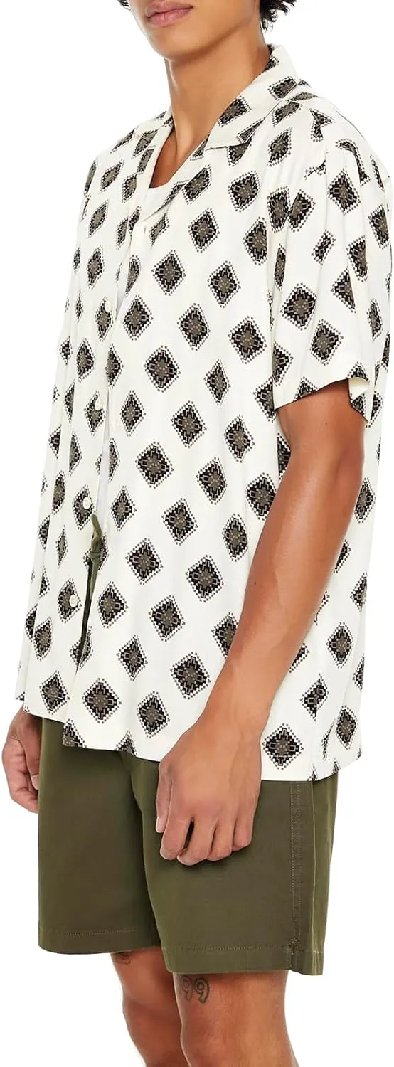 Forever 21 Men's Geo Print Rayon Shirt